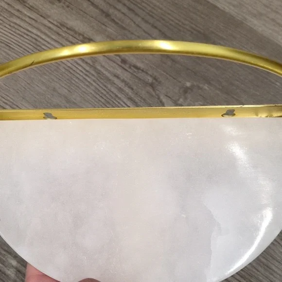 NWOT Anthropologie Small Gold And White Wall Shelf - Picture 2 of 4